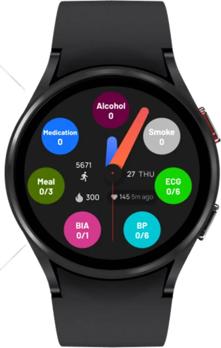 SweetDeep multi-sensor watch face collecting daily free-living data