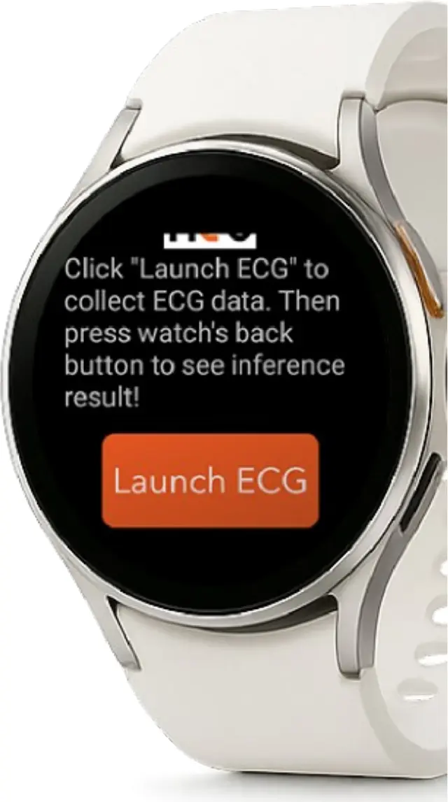 SweetDeep Launch ECG interaction on the watch